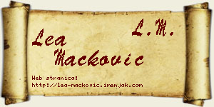 Lea Mačković vizit kartica
